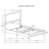 Sidney Wood Twin Panel Bed Rustic Pine