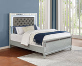 Gunnison  Panel Bed with LED Lighting Silver Metallic