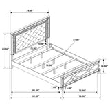 Gunnison  Panel Bed with LED Lighting Silver Metallic