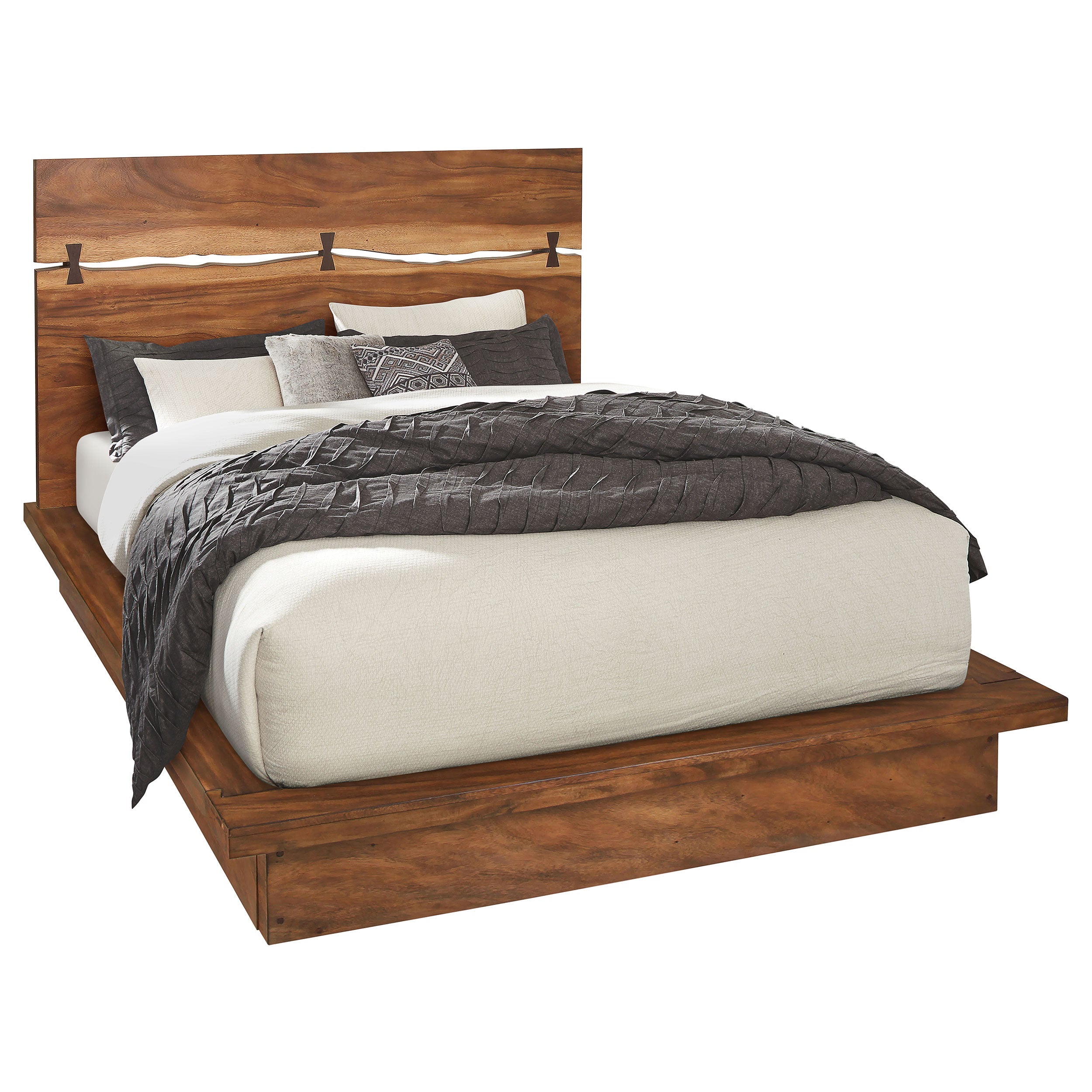 Winslow  Bed Smokey Walnut and Coffee Bean