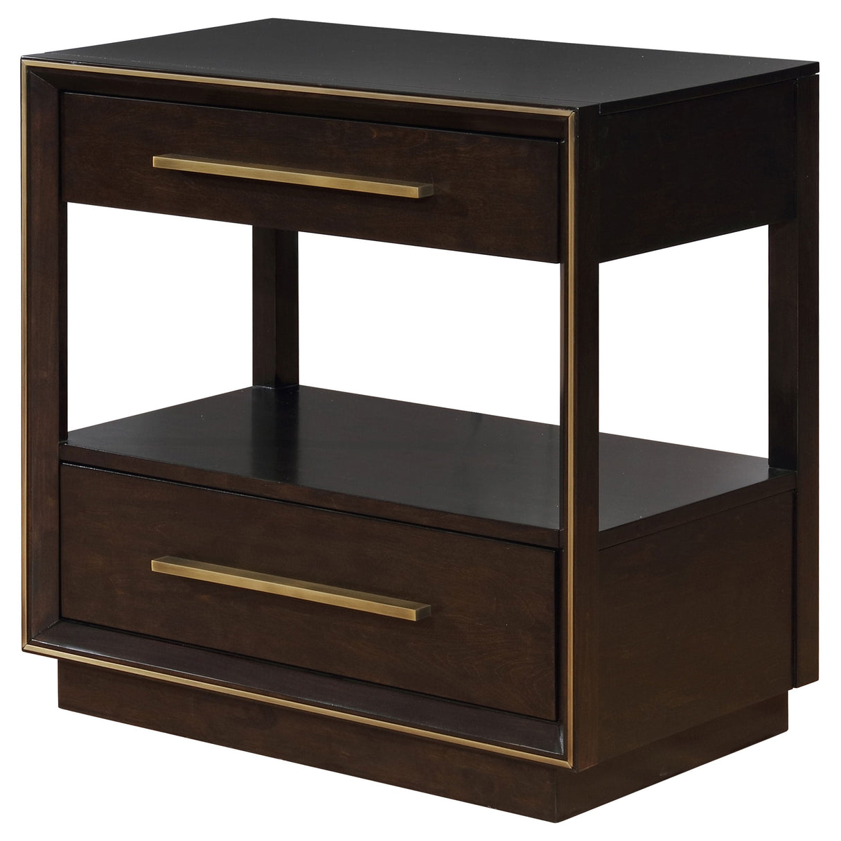 Durango 2-drawer Nightstand Smoked Peppercorn