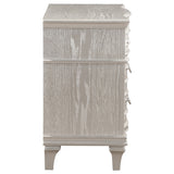 Evangeline 3-drawer Nightstand Silver Oak