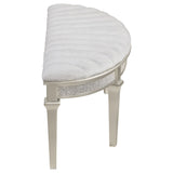 Heidi Upholstered Bench Metallic Platinum