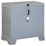 Eleanor Rectangular 2-drawer Nightstand Metallic