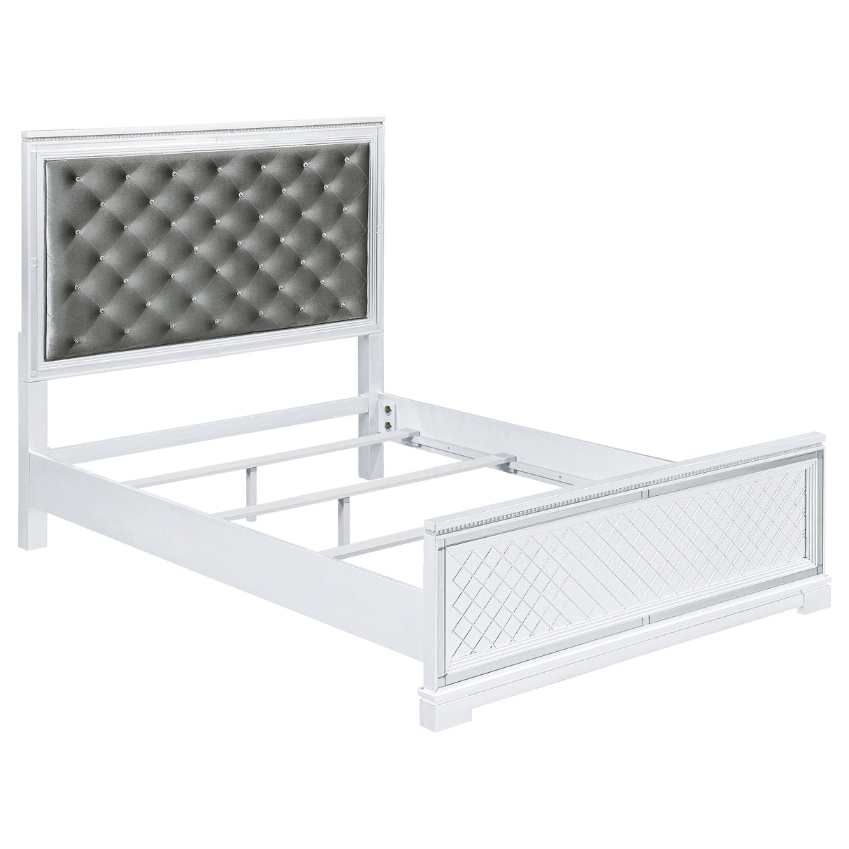 Eleanor Upholstered Tufted Bed White