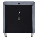 Antonella 3-drawer Upholstered Nightstand Grey