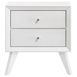 Janelle 2-drawer Nightstand White