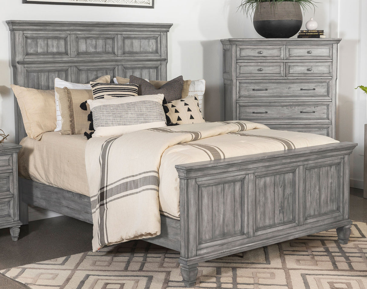 Avenue  Panel Bed Grey