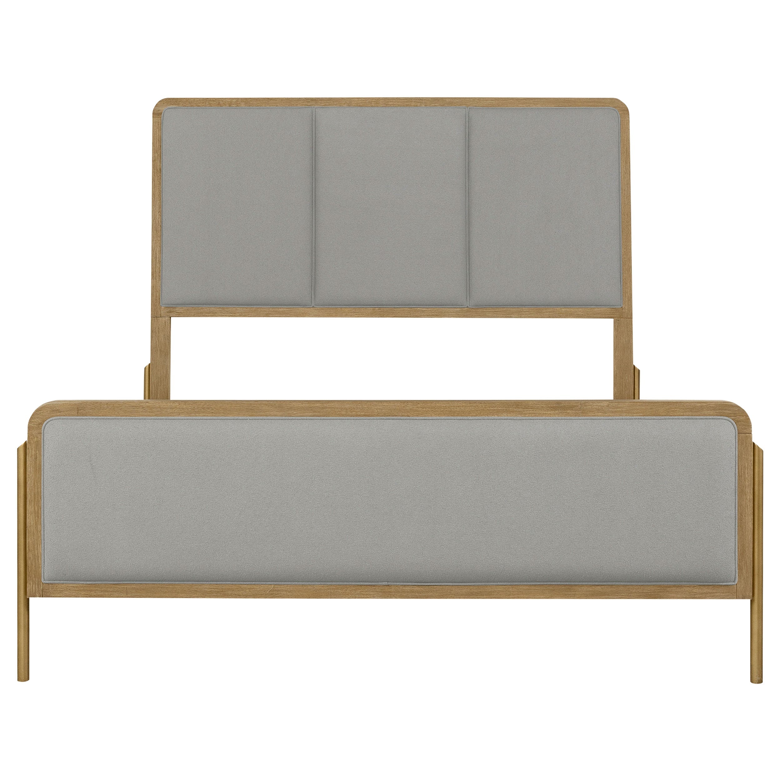 Arini Upholstered  Panel Bed Sand Wash and Grey