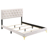 Kendall Tufted Upholstered Panel  Bed White