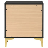 Kendall 2-drawer Nightstand Black and Gold