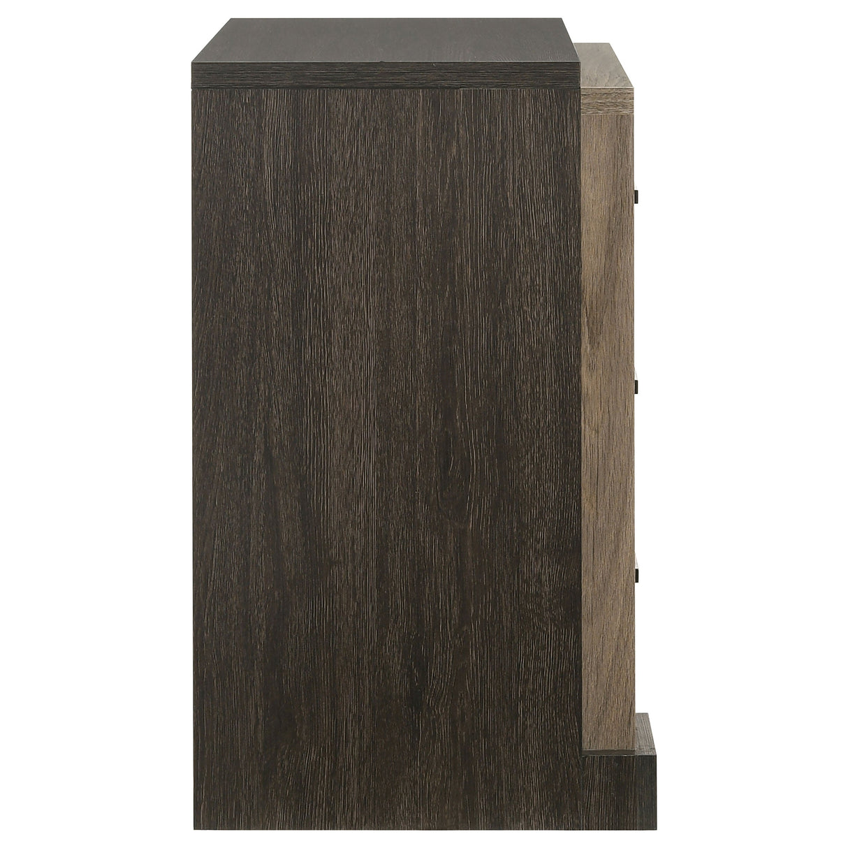 Baker 3-drawer Nightstand Brown and Light Taupe