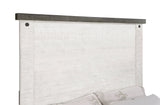 Lilith  Panel Bed Distressed Grey and White