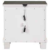 Lilith 2-drawer Nightstand Distressed Grey and White