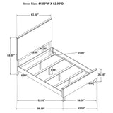 Nathan High Headboard  Panel Bed Grey