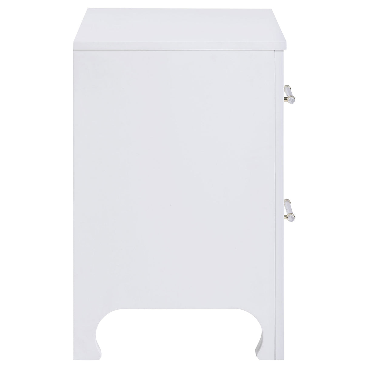 Anastasia 2-drawer Nightstand Bedside Table Pearl White