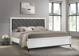 Sonora  Upholstered Panel Bed White