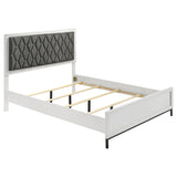 Sonora  Upholstered Panel Bed White