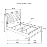 Sonora  Upholstered Panel Bed White