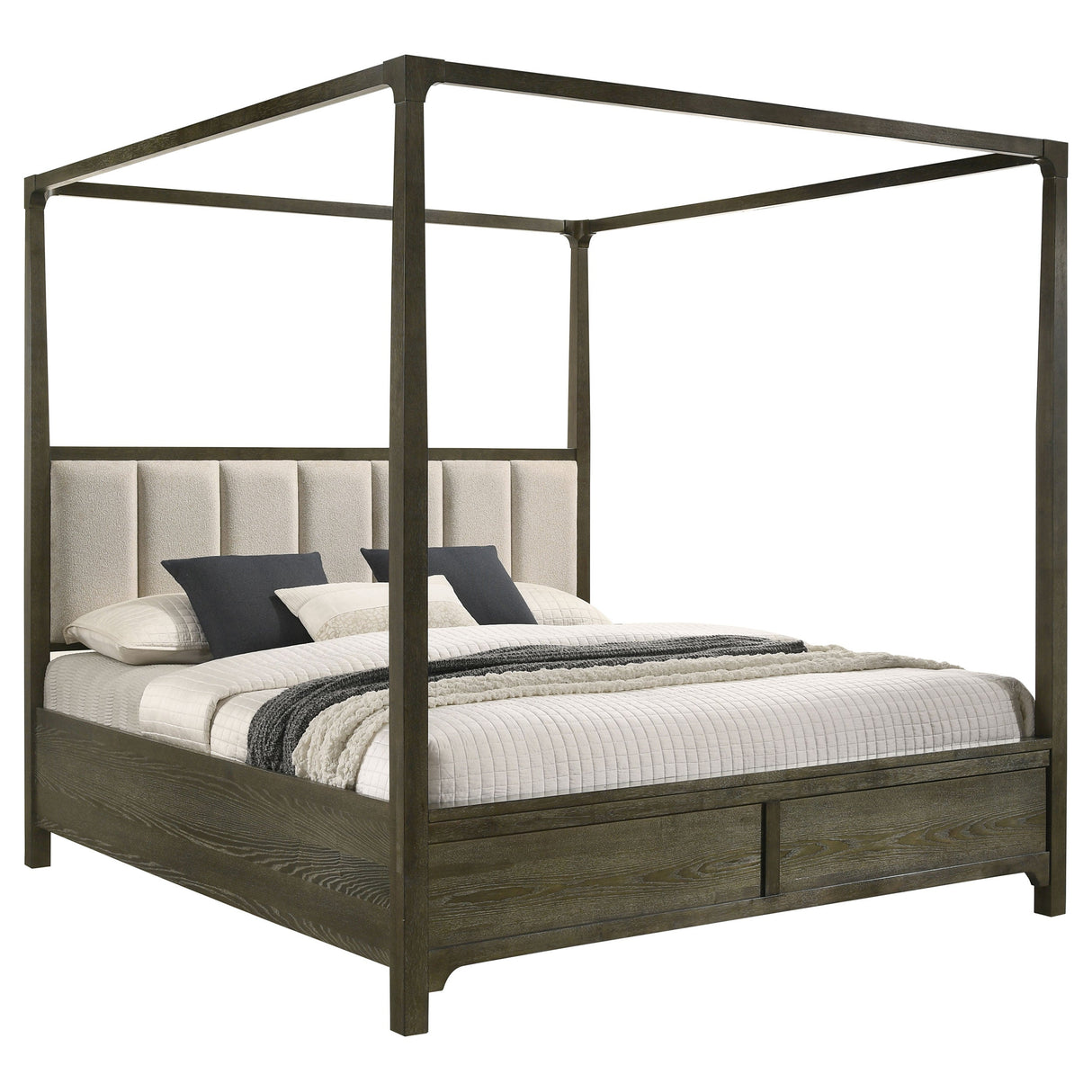 Gran Park  Four Poster Canopy Bed Dark Cocoa