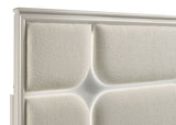 Olivia  Panel Bed LED Headboard Pearl White