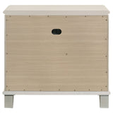 Olivia 2-drawer Nightstand Bedside Table Pearl White