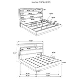 Fenwick  Bed Bookcase Headboard Grey Oak