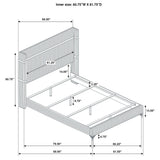 Lucia 61-inch Upholstered  Panel Bed Grey