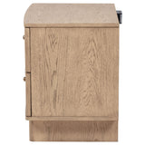 Kailani 2-drawer Nightstand Bedside Table Beige Oak