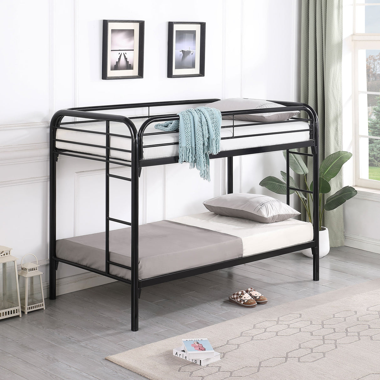 Morgan Twin Over Twin Bunk Bed Black