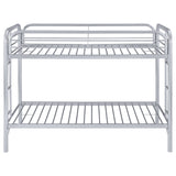 Morgan Twin Over Twin Bunk Bed Silver