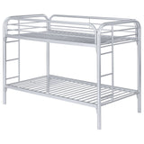 Morgan Twin Over Twin Bunk Bed Silver