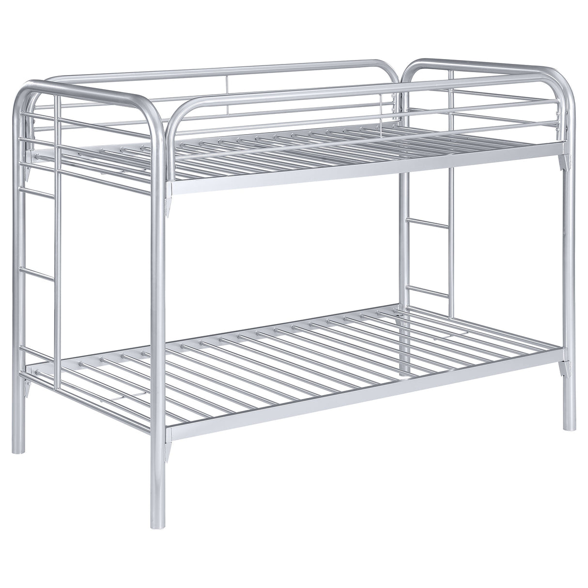 Morgan Twin Over Twin Bunk Bed Silver