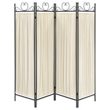 Dove 4-panel Folding Screen Beige and Black