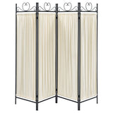 Dove 4-panel Folding Screen Beige and Black