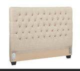 Chloe Tufted Upholstered Full Headboard Oatmeal