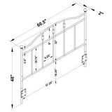 Loane  / Full Metal Arched Headboard White