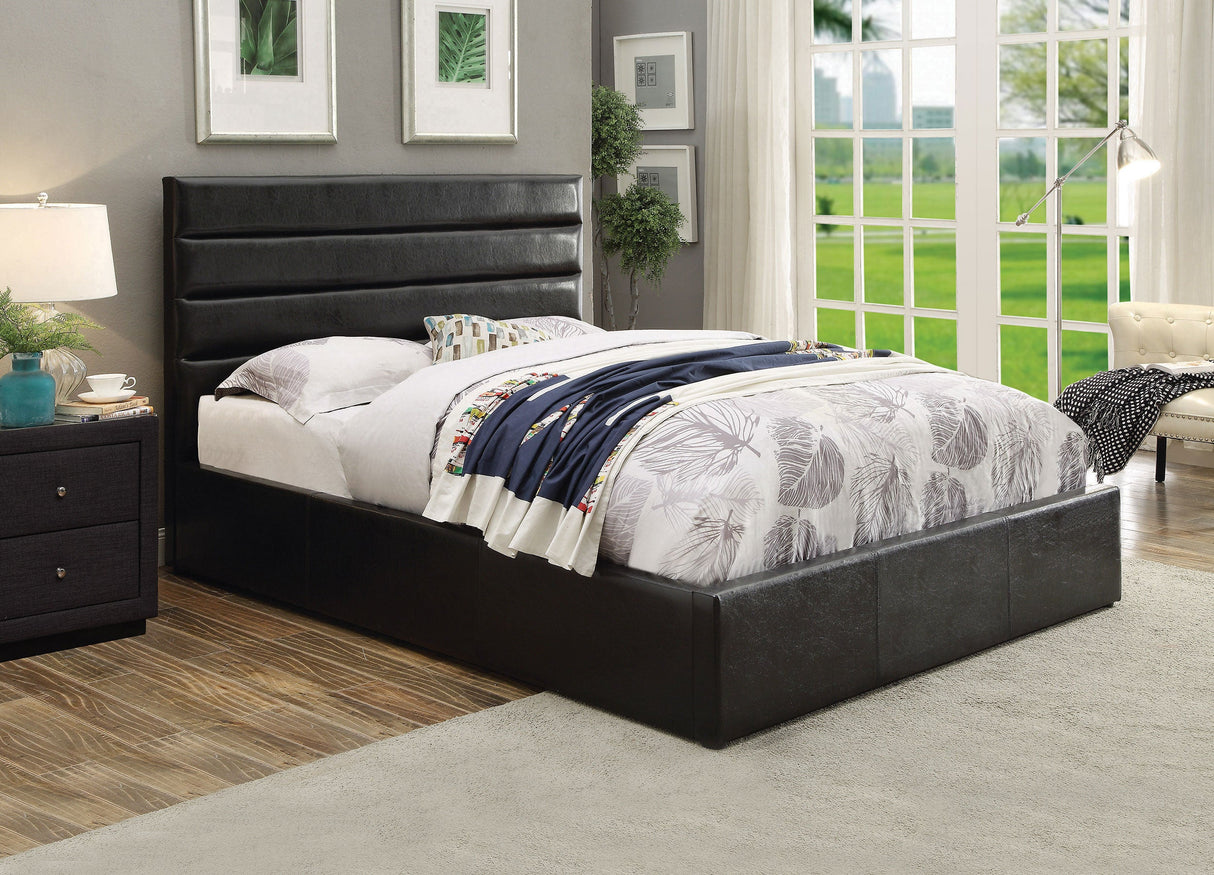 Riverbend  Upholstered Storage Bed Black