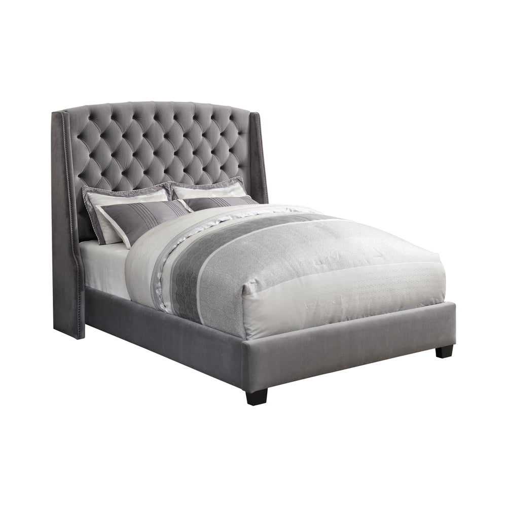 Pissarro  Tufted Upholstered Bed Grey