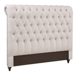 Devon Tufted Upholstered Full Headboard Beige