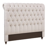 Devon Tufted Upholstered  Headboard Beige