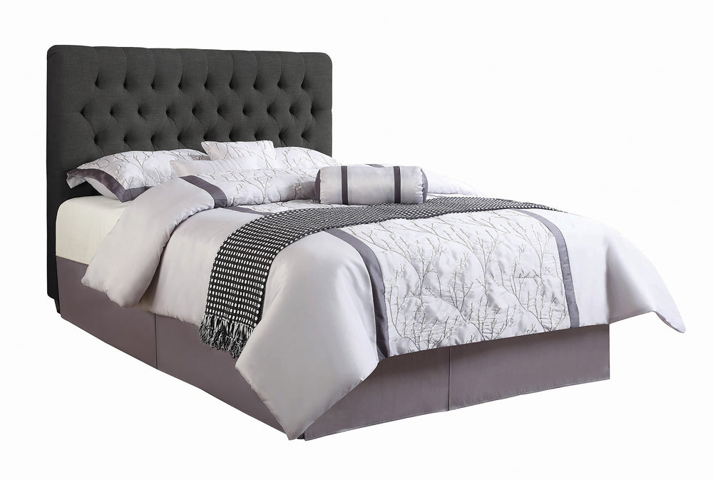 Chloe Tufted Upholstered  Bed Charcoal