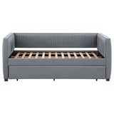 Brodie Upholstered Twin Daybed with Trundle Grey