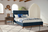 Charity  Upholstered Bed Blue