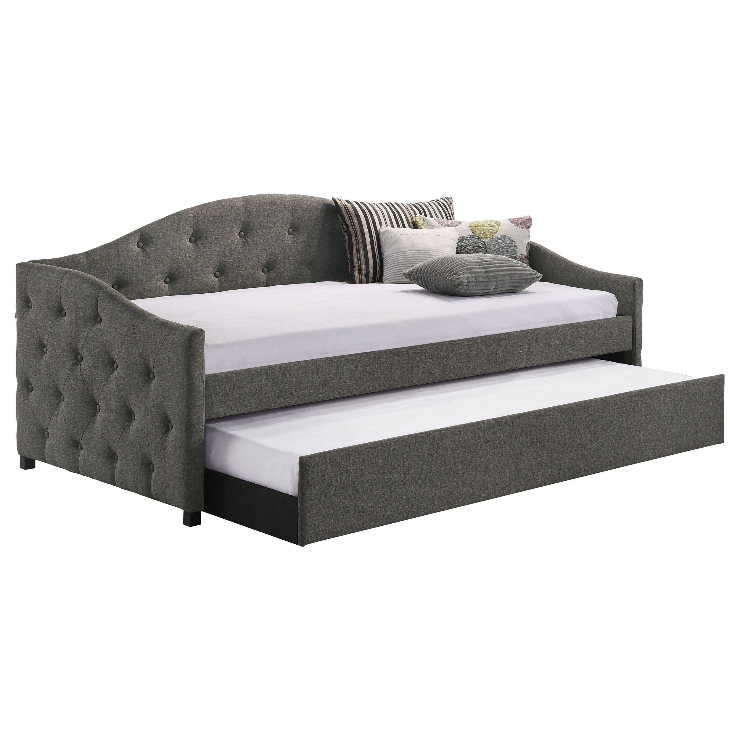 Sadie Upholstered Twin Daybed with Trundle