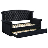 Scarlett Upholstered Tufted Twin Daybed with Trundle