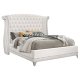 Barzini  Wingback Tufted Bed White