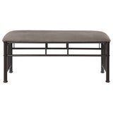 Lamont Rectangular Upholstered Bench Natural and Navy