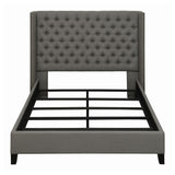 Bancroft Demi-wing Upholstered  Bed Grey