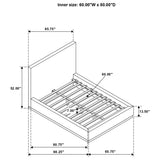 Knox Upholstered  Platform Bed Cream